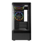 CiT F3 Tempered Glass Black Micro-ATX Tower Curved Gaming Case