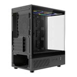 CiT F3 Tempered Glass Black Micro-ATX Tower Curved Gaming Case