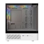 CiT F3 Tempered Glass White Micro-ATX Tower Curved Gaming Case