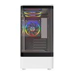 CiT F3 Tempered Glass White Micro-ATX Tower Curved Gaming Case