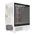 CiT F3 Tempered Glass White Micro-ATX Tower Curved Gaming Case