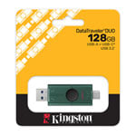 Kingston DataTraveler Duo 128GB Dual Interface Sliding Cap USB Flash Drive