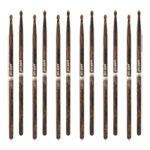 6 x Pairs - ProMark Classic Forward 5B FireGrain Hickory Drumstick, Oval Wood Tip