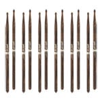 6 x Pairs - ProMark Classic Forward 2B FireGrain Hickory Drumstick, Oval Wood Tip