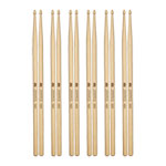 6 x Pairs Meinl Standard 7A American Hickory Drumsticks - SB100