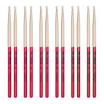 6 x Pairs Vic Firth American Classic 5A w/ Vic Grip Drumsticks