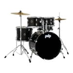PDP Center Stage 20" 5 Pc Drum Kit w/ Hardware and Cymbals - Iridescent Black Sparkle