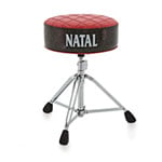 Natal Deluxe Padded Drum Throne Red Top with Black Sides