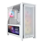 CORSAIR FRAME 4000D LCD RS ARGB White Tempered Glass Mid Tower ATX PC Case with 14.5" XENEON EDGE