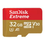 SanDisk Extreme 32GB A2 V30 microSDXC UHS-I SD Card