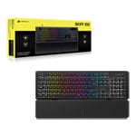 CORSAIR SKIFF 100 Wired Black UK Full Size RGB Membrane Gaming Keyboard