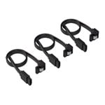 Sabrent CB-SRK3 Triple Pack 50cm SATA III 6Gbps Right Angle Cable with Latch