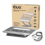 Club3D CSV-2554 Adjustable Aluminium Laptop Stand with Hub