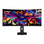 MSI MAG 341CQP QD-OLED X28 34” 1800R UWQHD 240Hz FreeSync Premium Pro QD-OLED Curved Gaming Monitor
