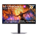 LG UltraGear evo GM9 27GM950B-B 27" 5K 165Hz / QHD 330Hz Dual Mode FreeSync Premium IPS Monitor