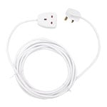 Tower 5 Metre 1 Socket Individually Mains Extension Lead White