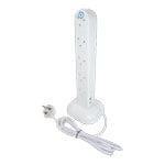 Tower 2 Metre 10 Socket Mains Extension Lead with Standing Mount