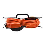 Tower 15 Metre 1 Socket Outdoor Extension Lead with H Frame Cable Tidy Orange