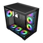 FSP M341 Black RGB Mid Tower Tempered Glass PC Case