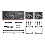 Noctua NF-A12x25 G2 PWM Sx2 PP chromax.black 120mm Black PWM Dual Fan Pack