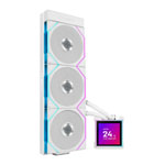Refurbished Lian Li Hydroshift II LCD-S 360TL White All-in-One CPU Cooler with LCD and UNI FAN TL