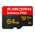 SanDisk Extreme PRO 64GB A2 V30 microSDXC UHS-I SD Card