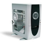 Aopen Impression Black/Silver Midi-Tower Case with Side Window + 400W Active PSU Aopen Impression Black/Silver Midi-Tower Case with Side Window + 400W Active PSU
