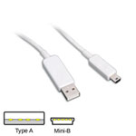 Creative Labs 50cm Mini USB 2.0 Cable - Type A (Male) to Mini B (Male), White Creative Labs 50cm Mini USB 2.0 Cable - Type A (Male) to Mini B (Male), White