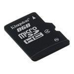 Kingston 8GB Class 4 Micro SD Memory Card + SD Adaptor