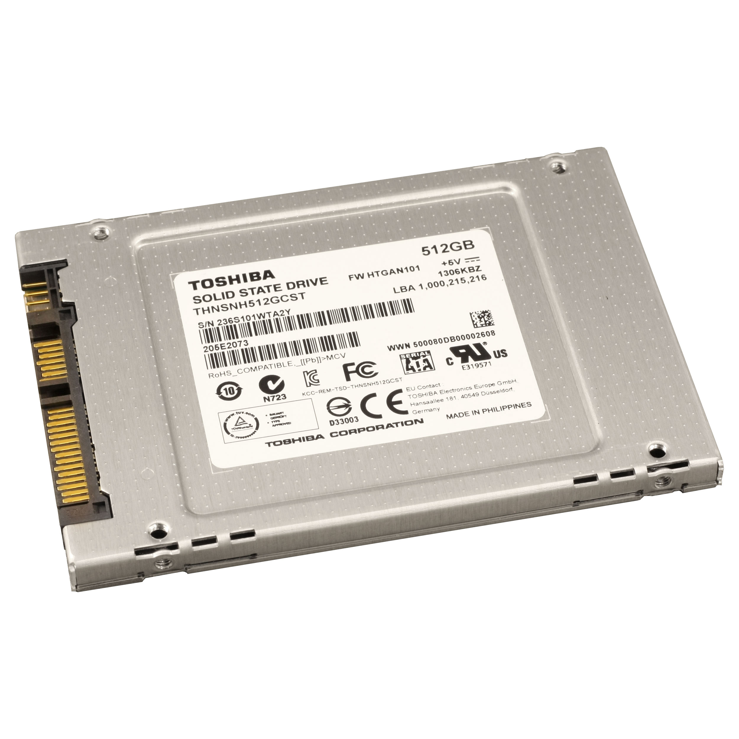 Toshiba 512GB SSD UltraSlim 7mm Solid State Drive - THNSNH512GCST ...