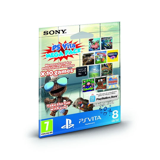 Sony PS VITA 8GB memory card + 10 Games Digital Download Bundle LN52616