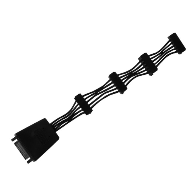 Silverstone 19cm Multiple SATA Power Cable Black LN53409 SSTCP06E4 SCAN UK