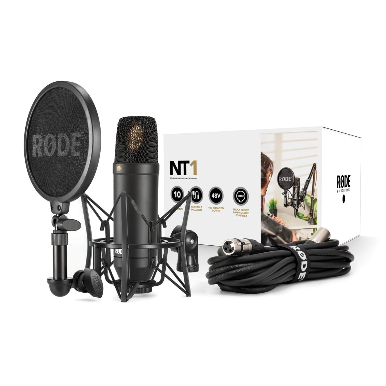 Rode NT1 KIT, Condenser Microphone, LN56586 RODENT1KIT SCAN UK