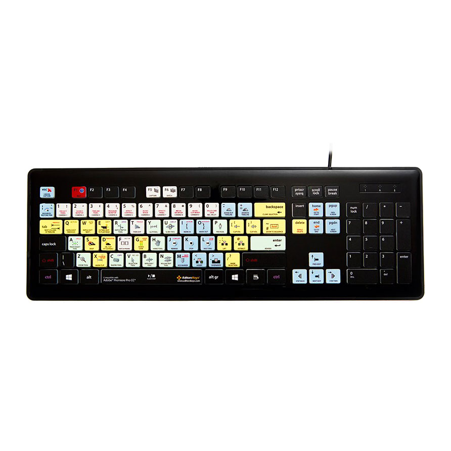 Professional Editors Keys Dedicated Backlit Adobe Premiere PC Editing Keyboard LN63721