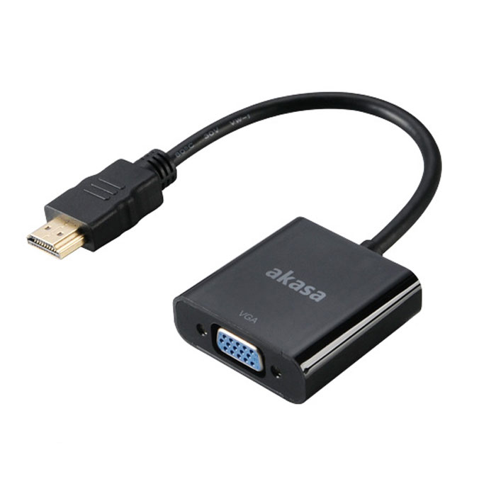 Akasa 20cm HDMI to VGA converter cable AKCBHD1520BK LN73686 SCAN UK