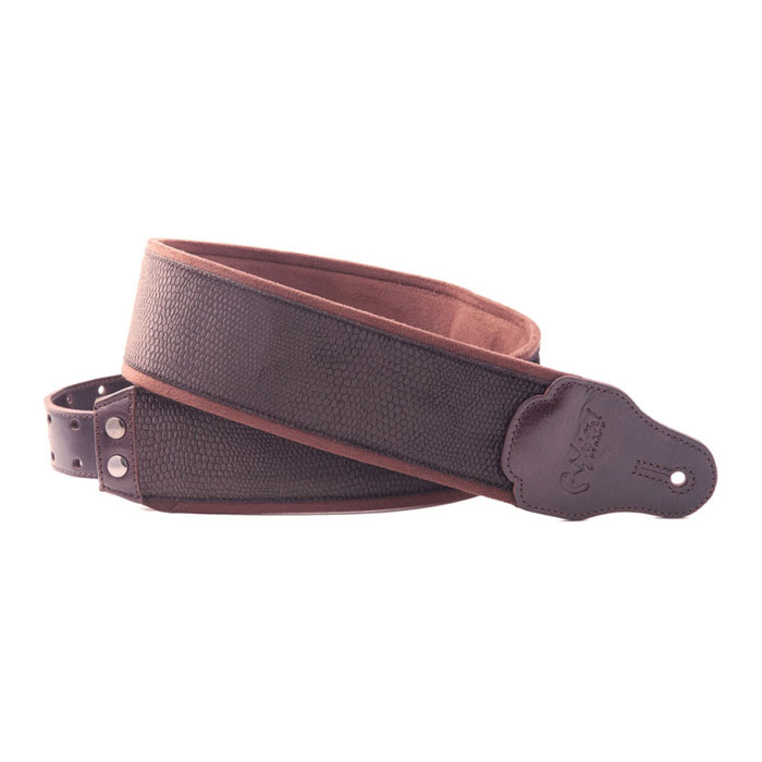 Right On Straps Jazz Lizard Guitar Strap (Brown) LN83001