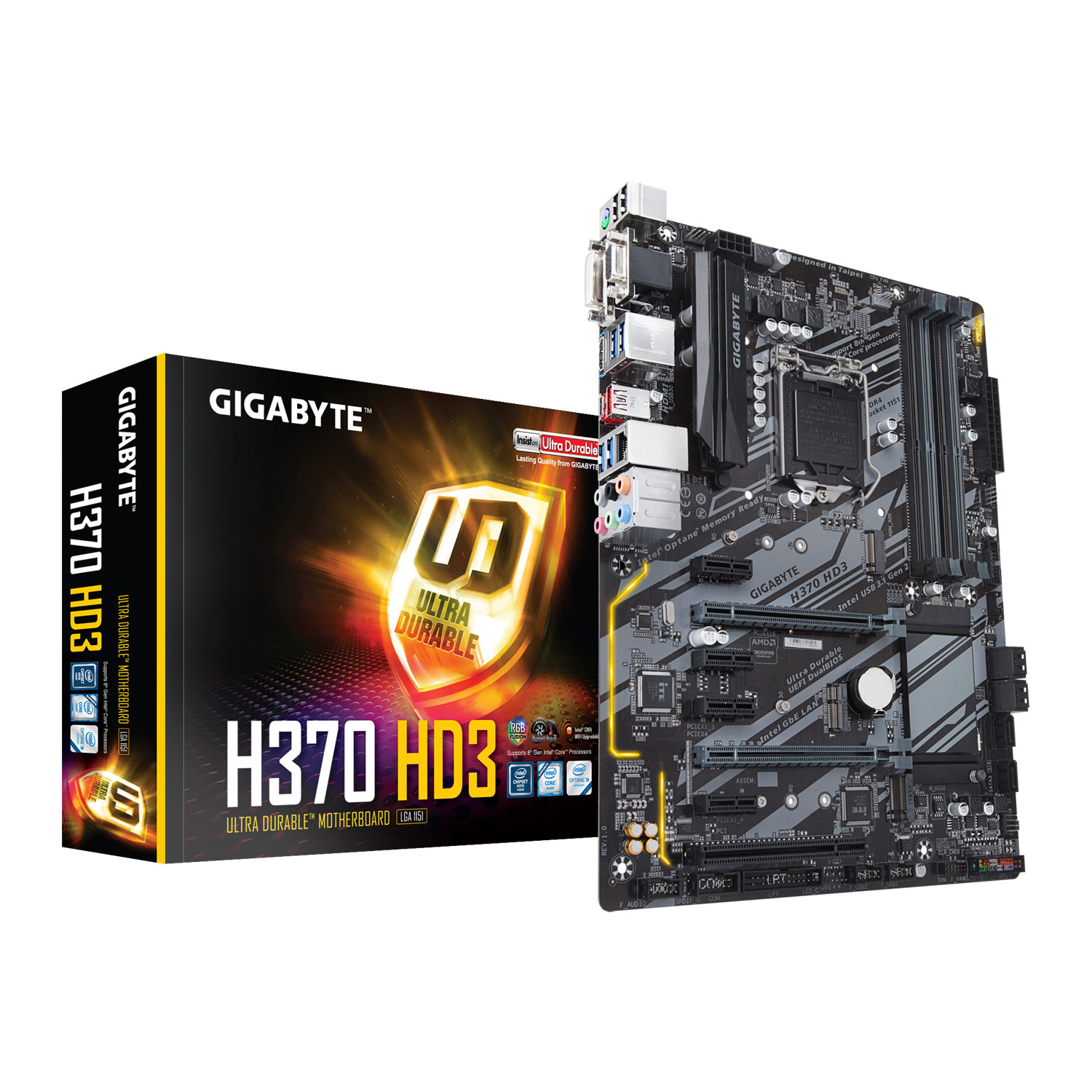 Gigabyte Intel H370 HD3 Coffee Lake ATX Motherboard LN89040 SCAN UK