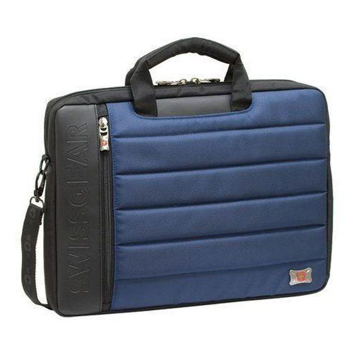 WENGER Swissgear Anthem 17" Slim Padded Laptop Case Bag Blue & Black