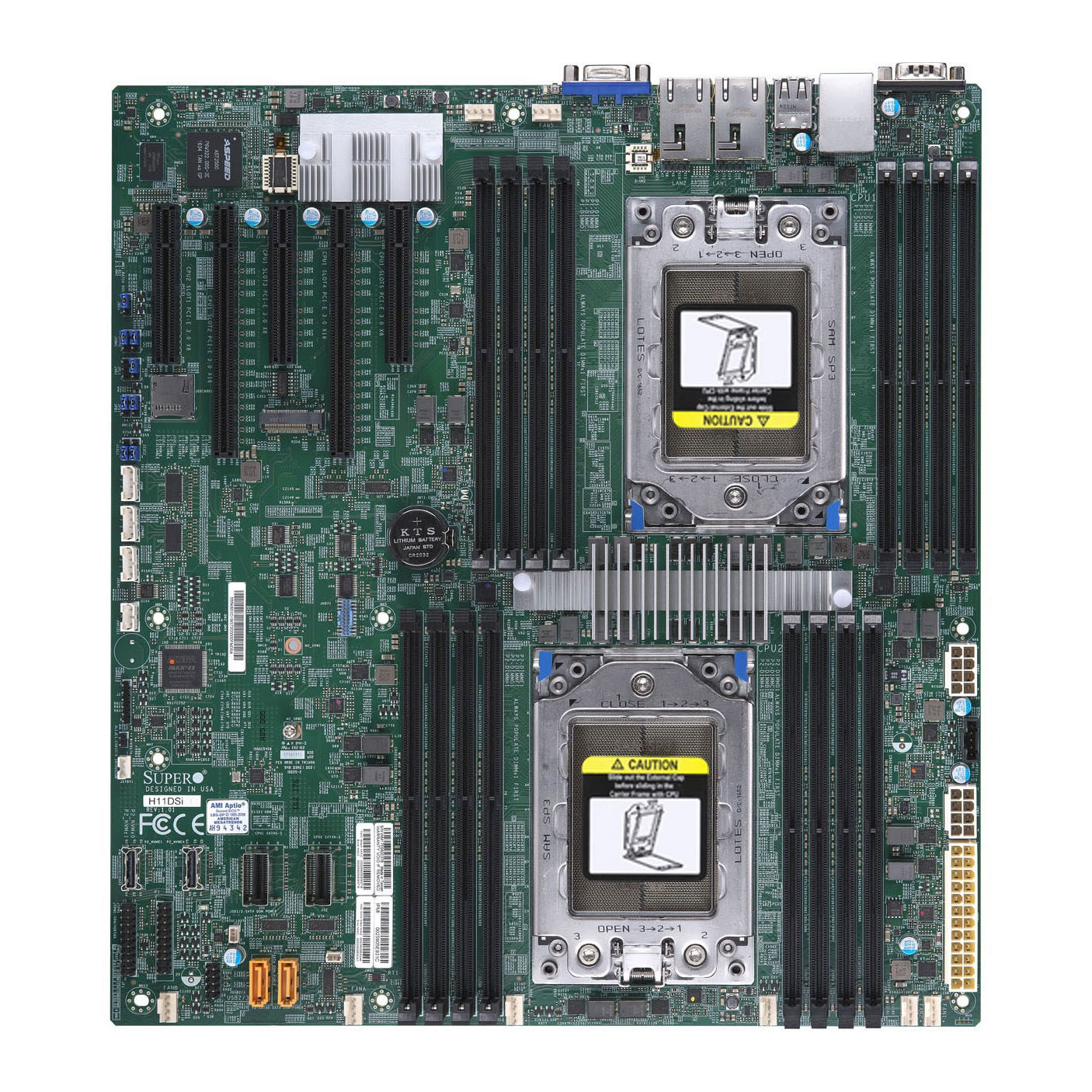 Refurbished Supermicro H11DSI Dual AMD EPYC 7000 EATX Gigabit Server