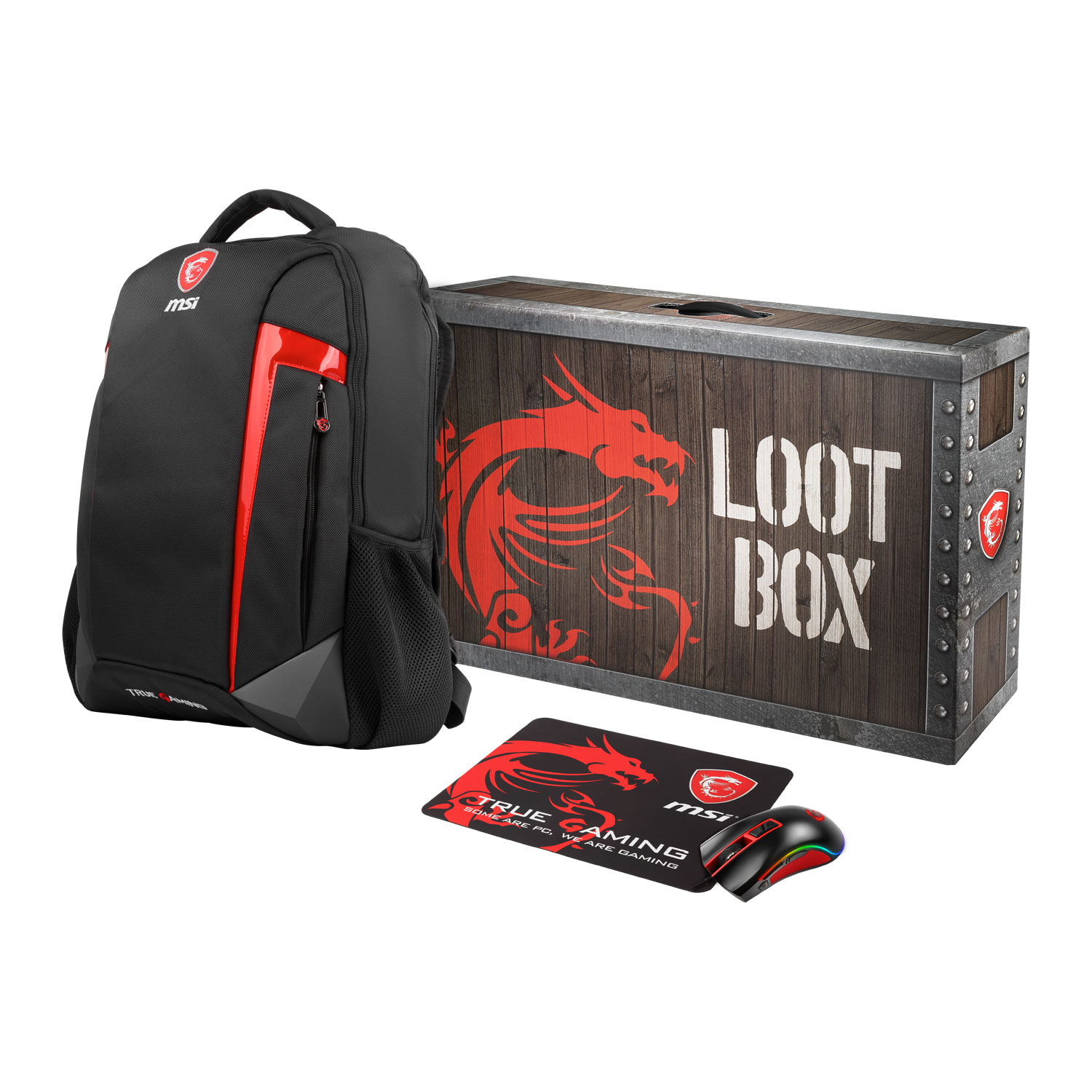 MSI GS GE Loot Box RTX Gaming Laptop Accessory Pack with Backpack+Mouse