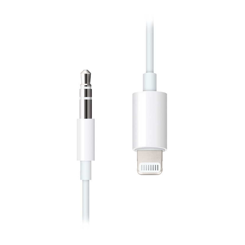 Apple 1.2M Lightning to 3.5mm Audio Cable White LN113108 MXK22ZM/A