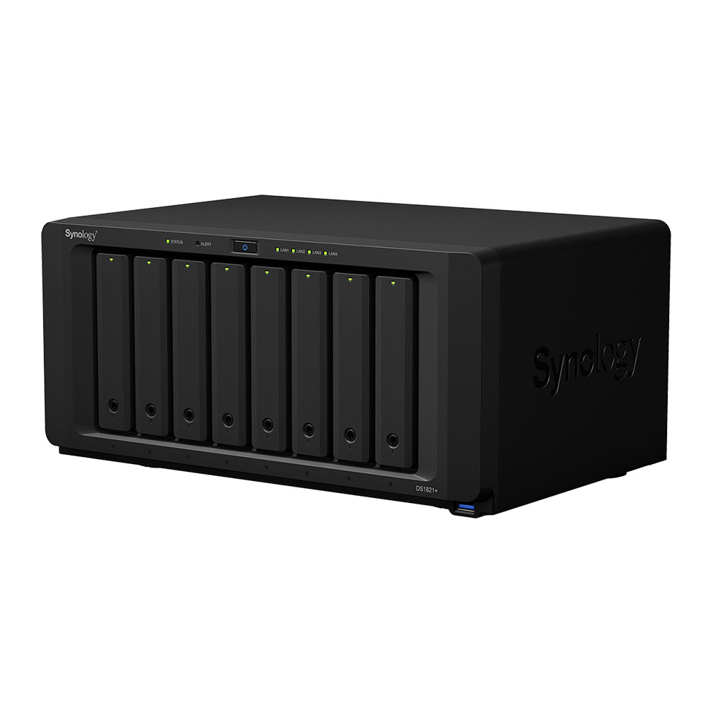 Synology DS1821+ 8 Bay Desktop NAS Enclosure 2.5"/3.5" HDD/SSD + 2x M.2