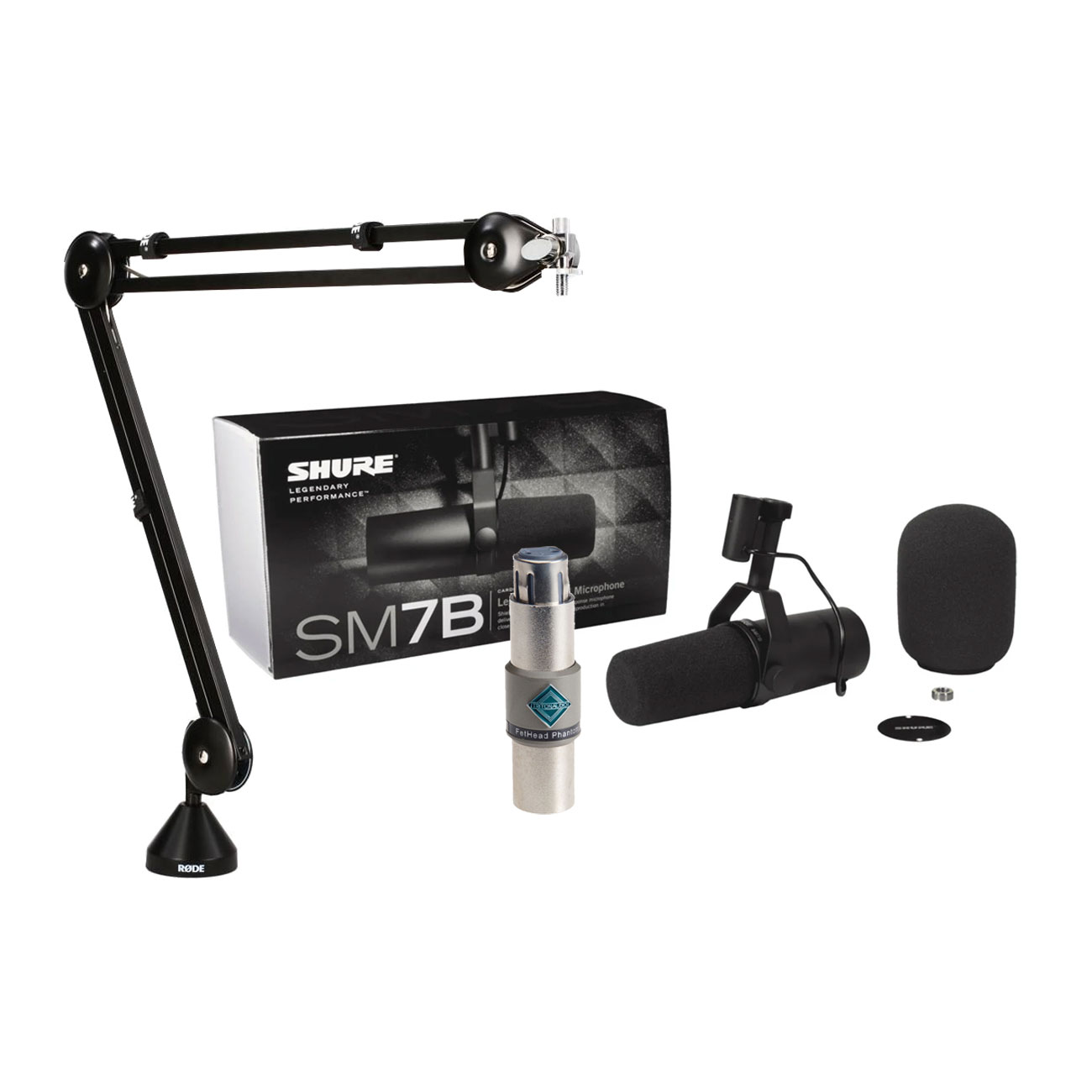 Shure SM7B + Fethead Preamp + Rode PSA1 Arm LN113704 SCAN UK