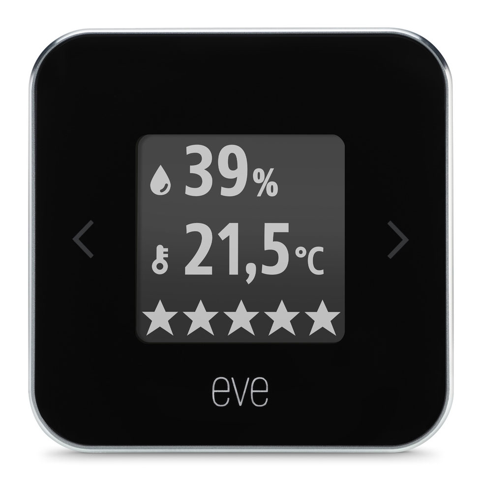 Eve Room Indoor Air Quality Monitor Wireless Temperature, Humidity