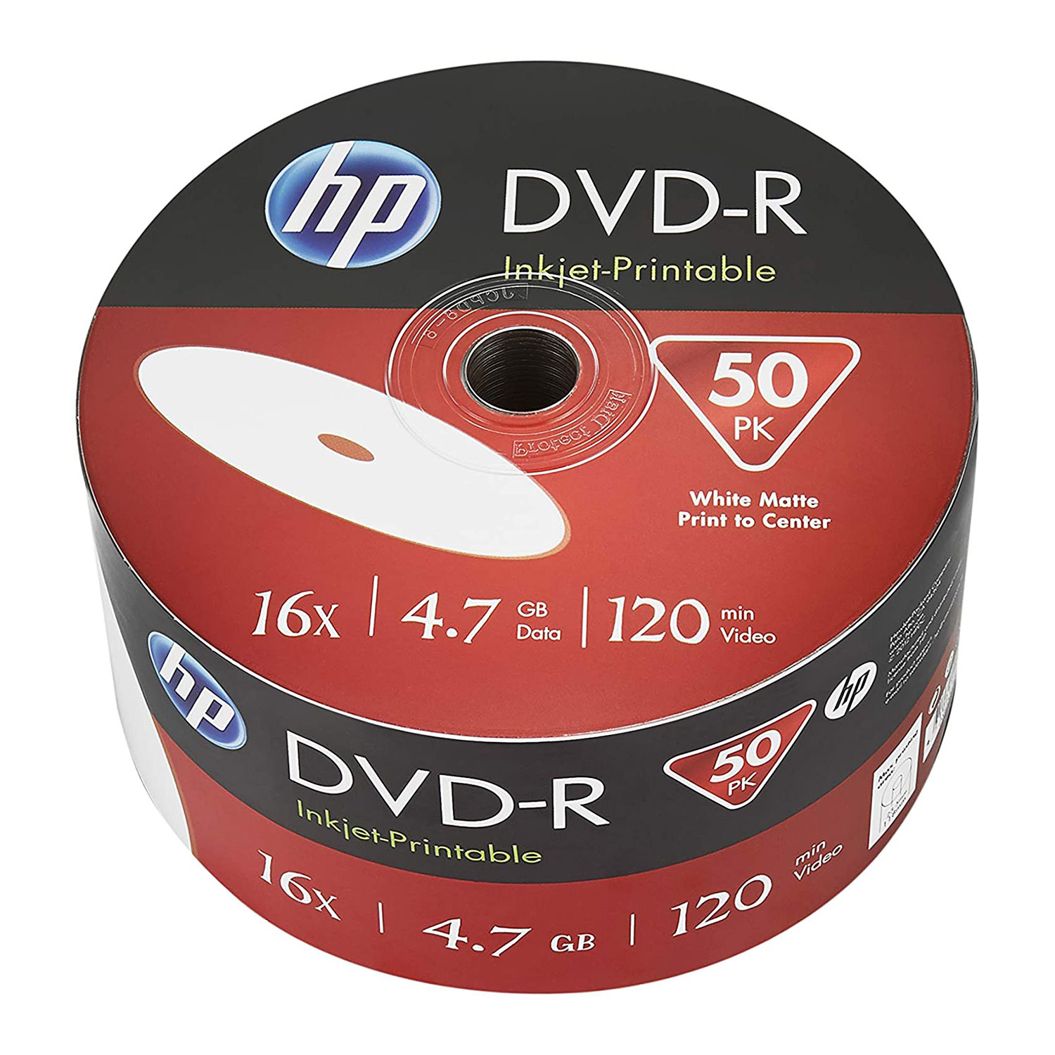 HP DVD-R 4.7GB Inkjet Printable 50pcs Bulk Pack LN118558 - 69302 | SCAN UK