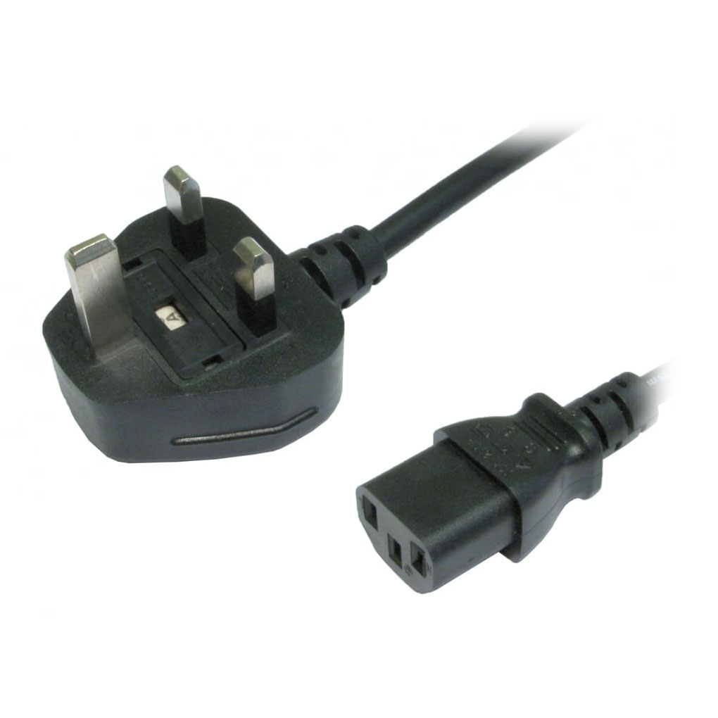 Xclio 3m Mains Kettle Lead UK Plug to C13 Power Cable/Cord LN120611