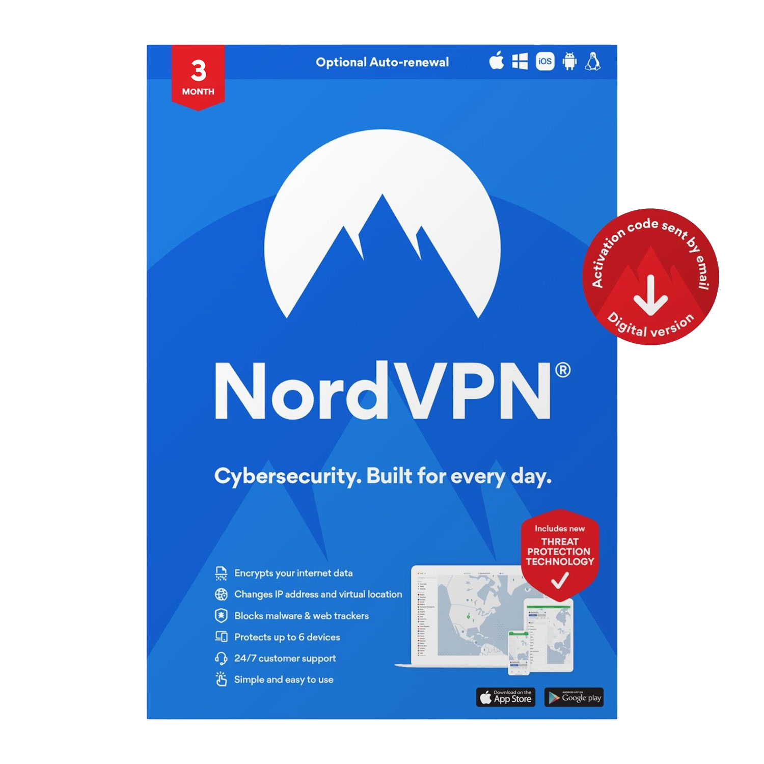NordVPN 3 Month Standard Edition Digital Download Key LN139325