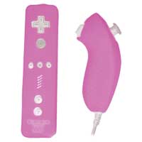 IRW-L004B-PINK Wii Detachable Silicon Case for Remote & Silicon Case for Nunchuk