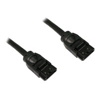 Scan 45cm SATA 3 Extension Cable w/ Locking Latches - Black