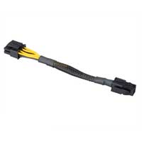 Akasa 15cm 4-pin to 8-pin Braided PSU/Power Supply Extension Cable